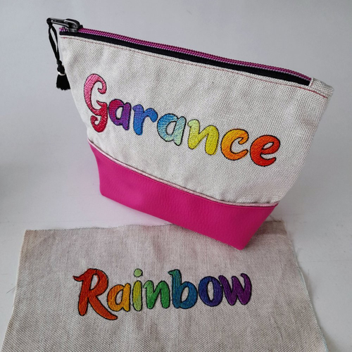 Trousse rainbow simili/coton