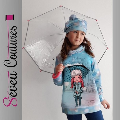 Sweat sweet gabi ,jeune fille au parapluie t5-12a