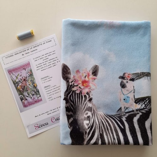 Kit pour serviette de plage zèbre