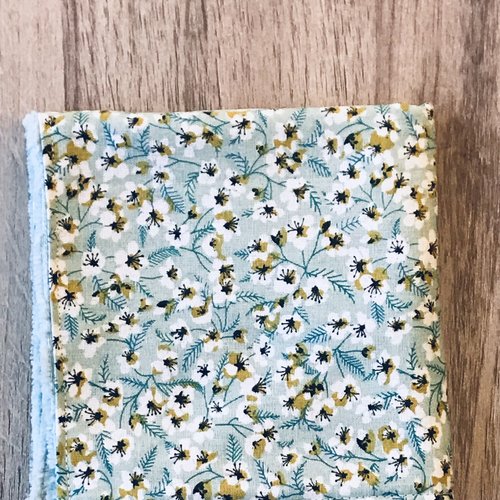 Serviette pour le visage fleurs de tiaré turquoise