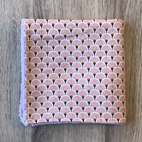 Serviette pour le visage eventails rose