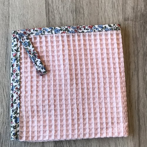 Essuie-main rose/fleurs