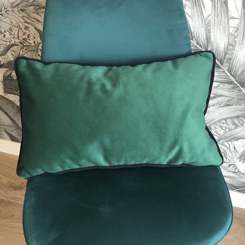 Coussin velours vert impérial