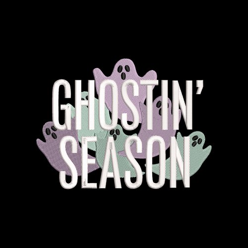 Broderie machine halloween – « ghostin’ season » avec fantômes pastel