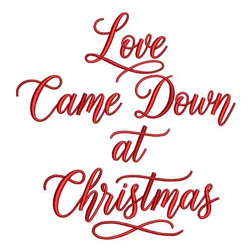 Love came down at christmas – broderie machine