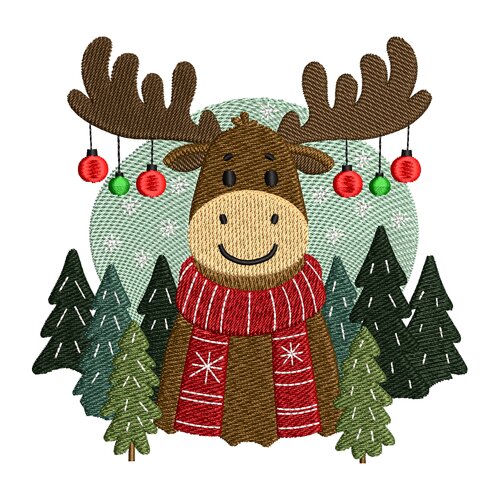 Renne de noël – motif de broderie machine