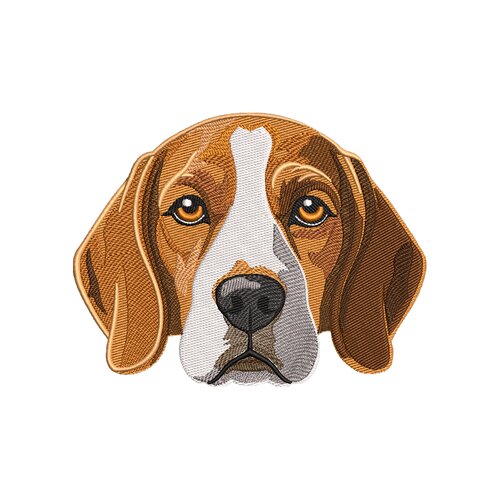 Broderie machine – portrait de chien beagle