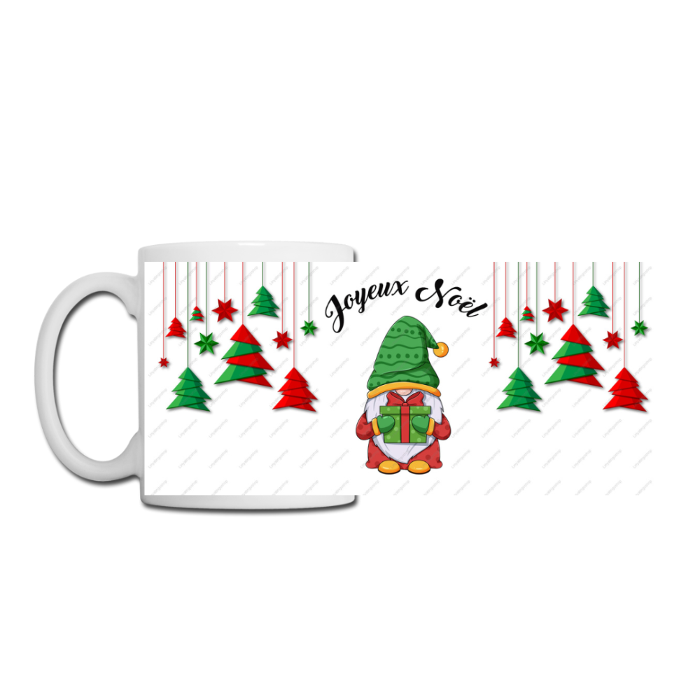 Mug - Joyeux Noël motifs rouges et verts