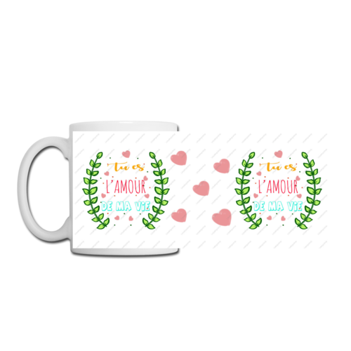 Fichier numérique pour mug tu es l'amour de ma vie