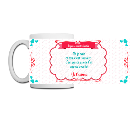 Fichier numérique pour mug design si je sais ce que c'est l'amour