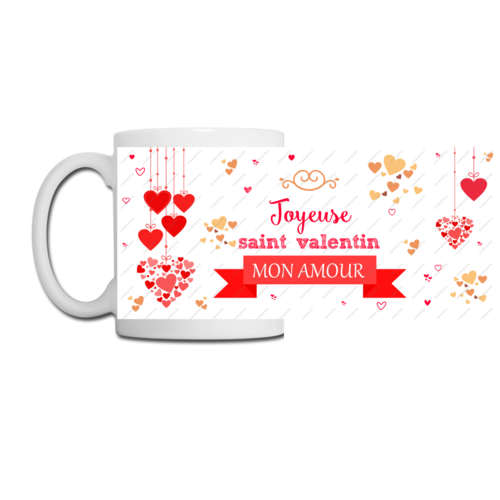 Fichier numérique pour mug design joyeuse saint valentin mon amour