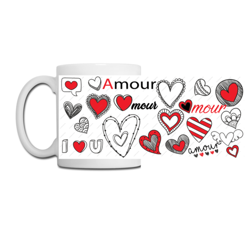 Fichier numérique pour mug design amour