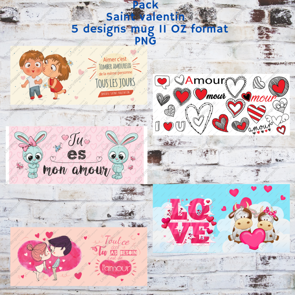 10 serviettes en papier - Saint-Valentin - Collection Chéri Chérie