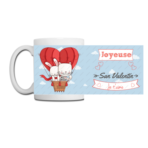 Fichier numérique pour mug design 11oz  -  joyeuse saint valentin