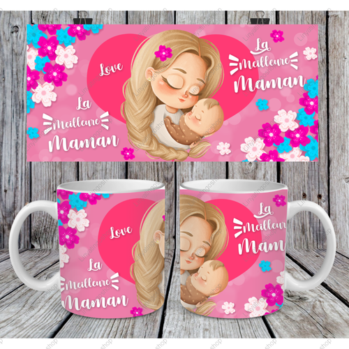 Fichier numérique pour mug design 11oz  - la meilleure maman