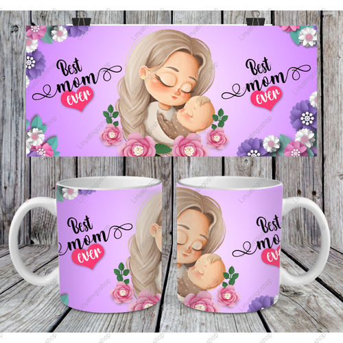Fichier numérique pour mug design 11oz  - best mom ever
