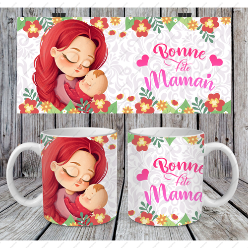 Fichier numérique pour mug design 11oz  - bonne fête maman