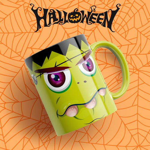 Modèle de sublimation  design template mug11oz  png halloween 1