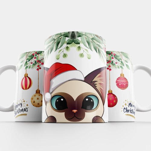Modèle de sublimation  design template mug11oz  png merry christmas 14