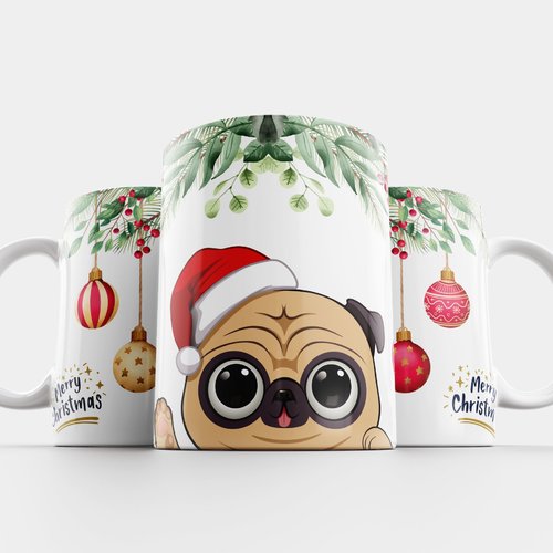 Modèle de sublimation  design template mug11oz  png merry christmas 16