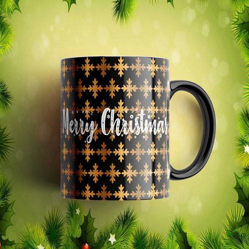 Modèle de sublimation  design template mug11oz  png  merry christmas 1