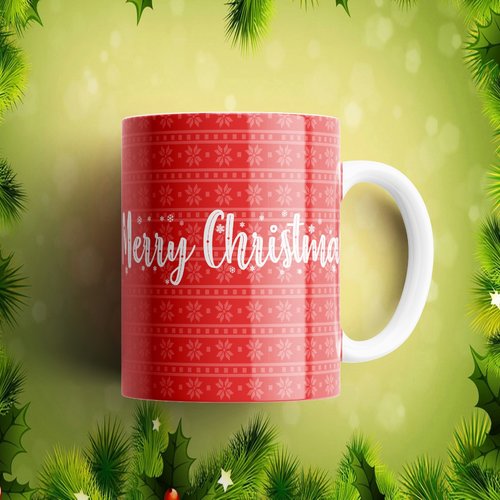 Modèle de sublimation  design template mug11oz  png  merry christmas 2