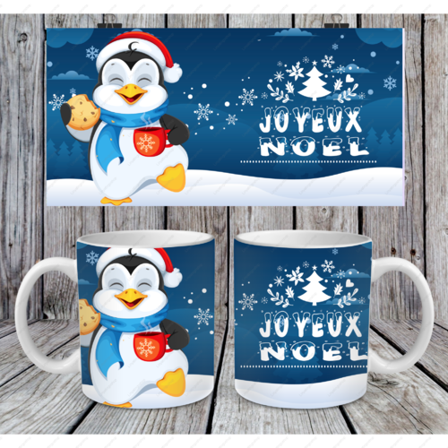 Modèle de sublimation  design template mug11oz  png joyeux noël bonhomme de neige