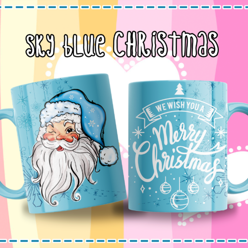 Modèle de sublimation  design template mug11oz  png we wish you a  merry christmas  père noël