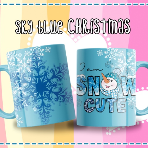 Modèle de sublimation  design template mug11oz  png i am snow cute