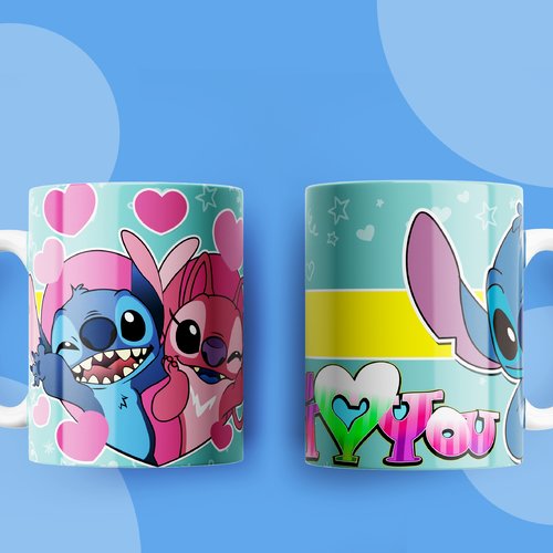 Modèle de sublimation  design template mug11oz  png personnages dessin animé n°3