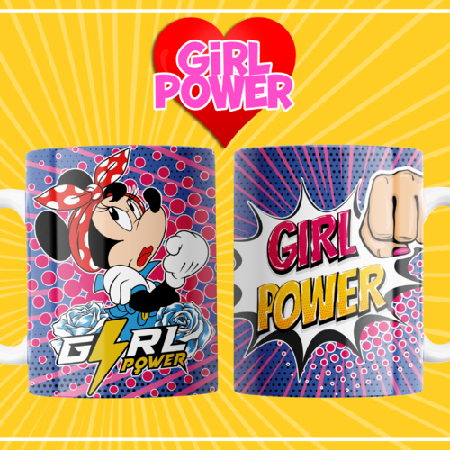 Modèle de sublimation  design template mug11oz  png thème  girl power n° 14