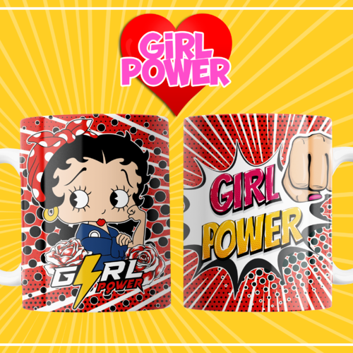 Modèle de sublimation  design template mug11oz  png thème  girl power n° 15