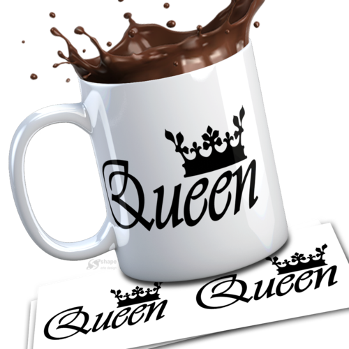 Modèle de sublimation  design template mug11oz  png thème queen n°1