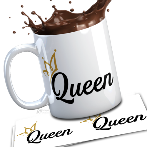 Modèle de sublimation  design template mug11oz  png thème queen n°2