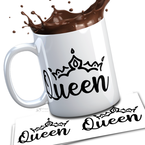 Modèle de sublimation  design template mug11oz  png thème queen n°3