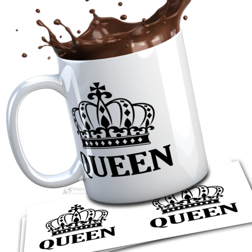 Modèle de sublimation  design template mug11oz  png thème queen n°4