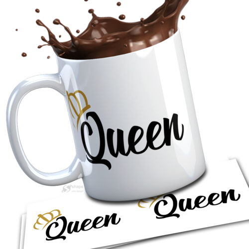 Modèle de sublimation  design template mug11oz  png thème queen n°5