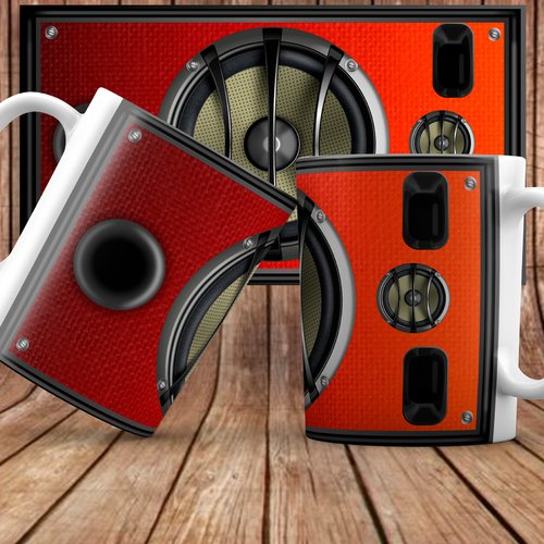 Modèle de sublimation  design template mug11oz  png thème vintage poste radio musique n°8