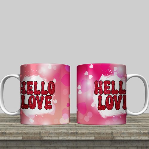 Modèle de sublimation  design template mug11oz  png thème  love n°1