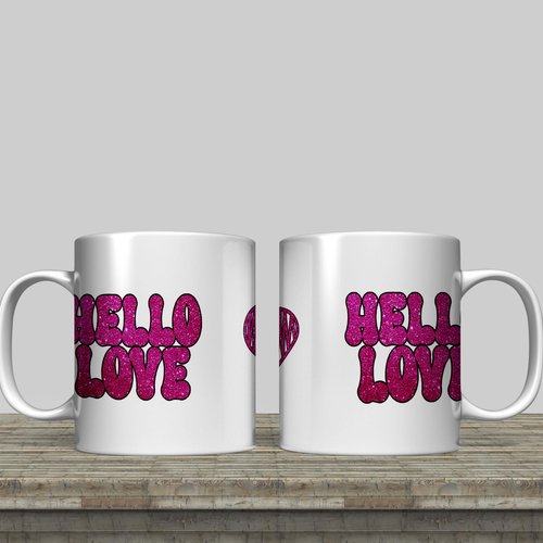 Modèle de sublimation  design template mug11oz  png thème  love n°5