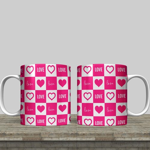 Modèle de sublimation  design template mug11oz  png thème  love n°8