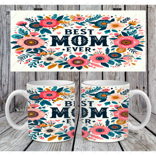 Modèle de sublimation  design template mug11oz  png thème best mom