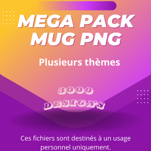 Mega pack  3000 designs plusieurs thème  png mug 11 oz pack n°6
