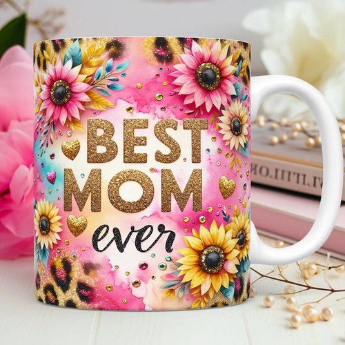 Design fête des mères png mug 11 oz best mom ever