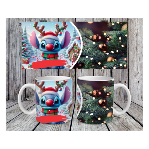 Pack 2 designs pour mug 11 oz thème noël stitch