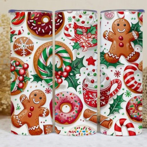 Pack 3 designs tumbler sublimation 20 oz thème noël