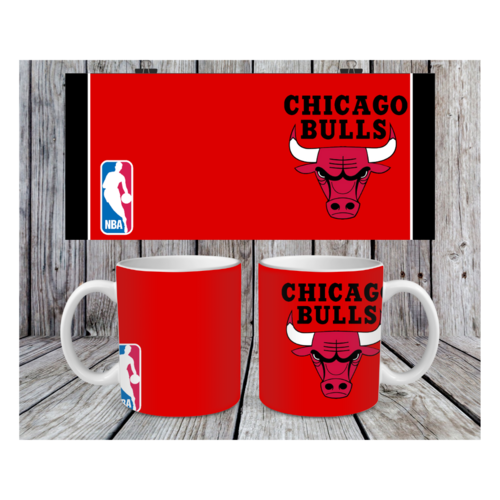 Design 11 oz mug sublimacion  thème chicago bulls