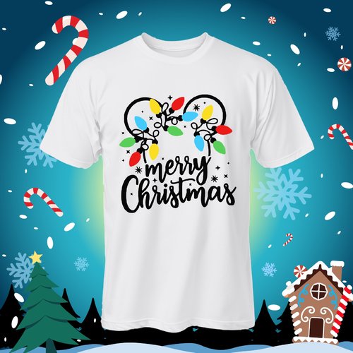 Pack 8  designs  png t shirt - thème mickey noël