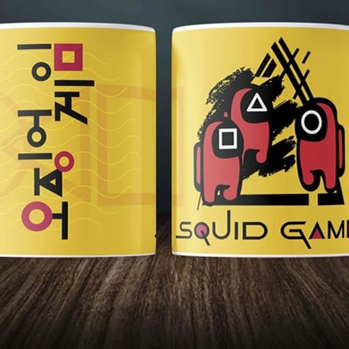 Pack 10 designs mug png 11oz - thème squid game