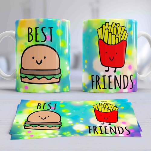 Pack 7 designs mug png 11oz - thème best friends
